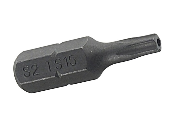 Вставка 1/4"DR 5-гранная TORX с отверствием TS15Hх25мм JTC