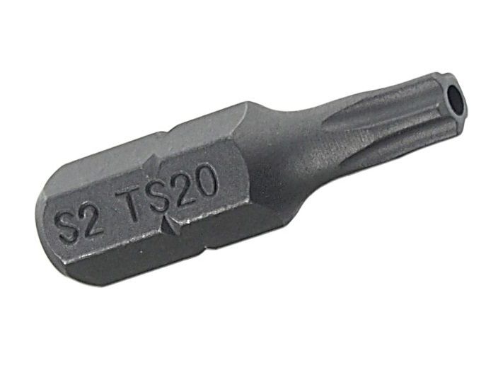 Вставка 1/4"DR 5-гранная TORX с отверствием TS20Hх25мм JTC