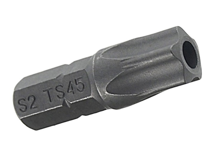 Вставка 1/4"DR 5-гранная TORX с отверствием TS45Hх25мм JTC