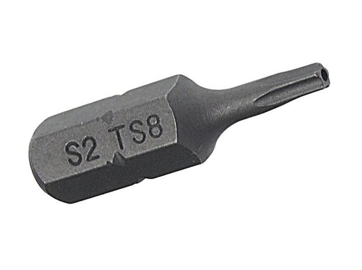 Вставка 1/4"DR 5-гранная TORX с отверствием TS8Hх25мм JTC