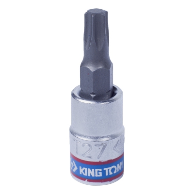 KING TONY Насадка (бита) торцевая 1/4", TORX T27, L = 37 мм