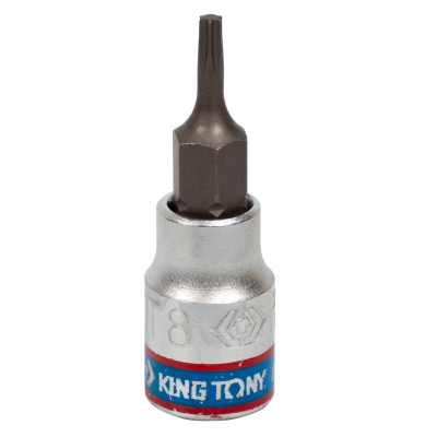 KING TONY Насадка (бита) торцевая 1/4", TORX T08, L = 37 мм