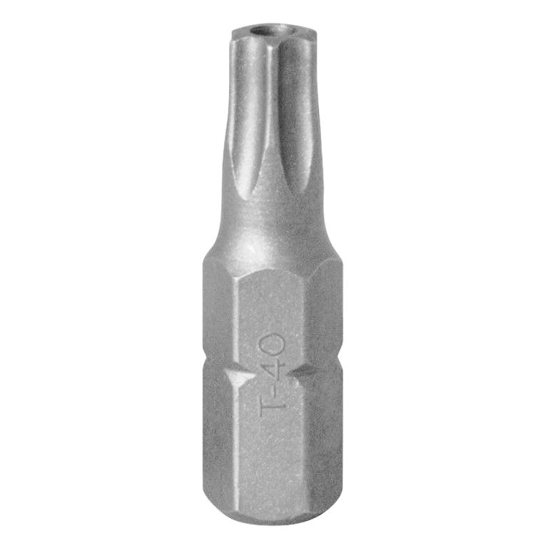 KING TONY Вставка (бита) торцевая 1/4", TORX, T40, L = 25, с отверстием