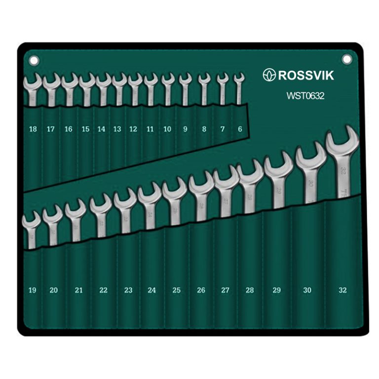 Набор ключей комбинированных ROSSVIK 6-32мм, 26шт