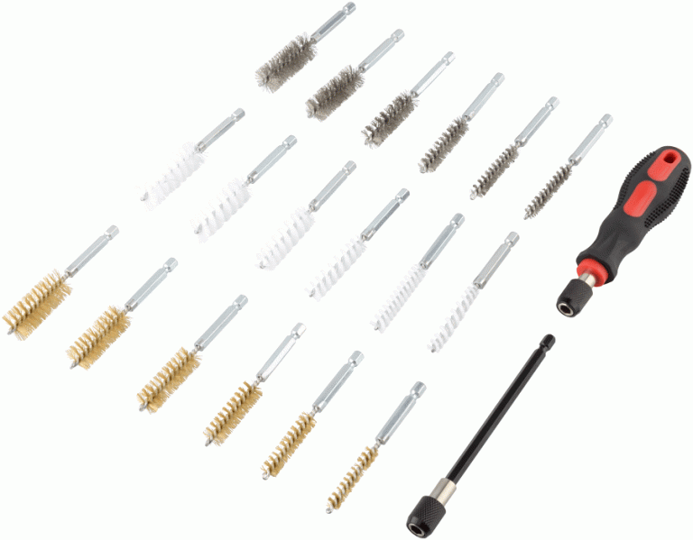 Набор цилиндрических щеток с держателем 14пр(100х45мм, 1/4 HEX хвостовик) АвтоDело