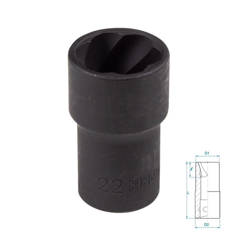 KING TONY Головка для поврежденного крепежа 1/2", 22 мм