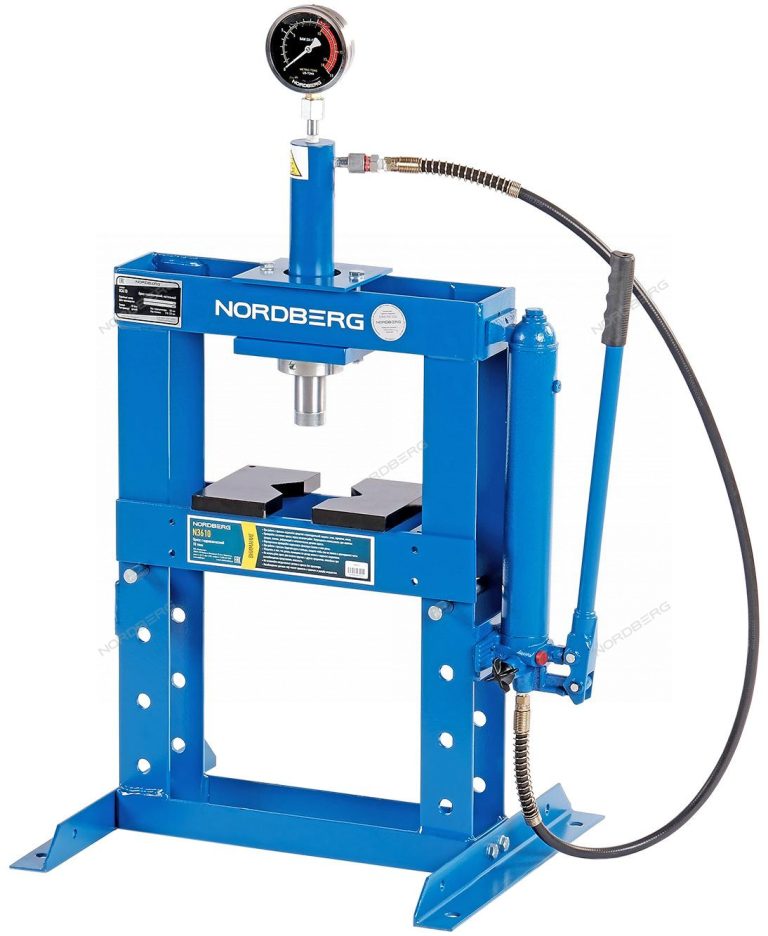 Пресс гидравлический настольный с усилием 10т (ручной привод) Nordberg