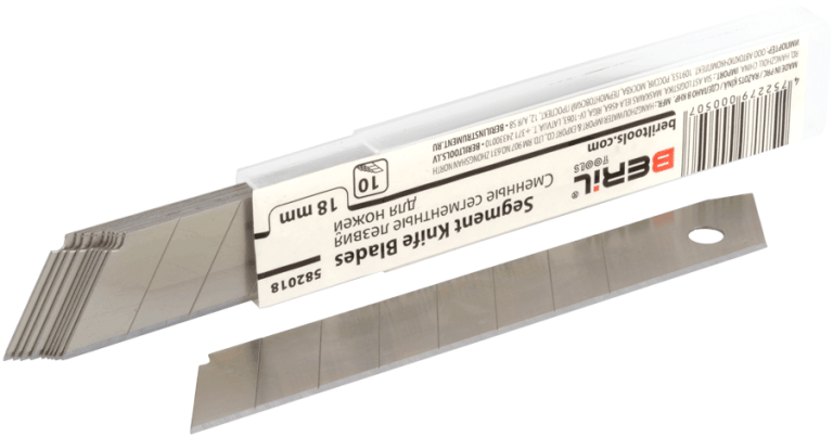 Лезвия для ножей с сегментным лезвием 18мм (10шт) BERIL