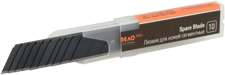 Лезвия для ножей сегментные 18мм (SK2H, 10 шт, пласт/футляр) АвтоDело PRO